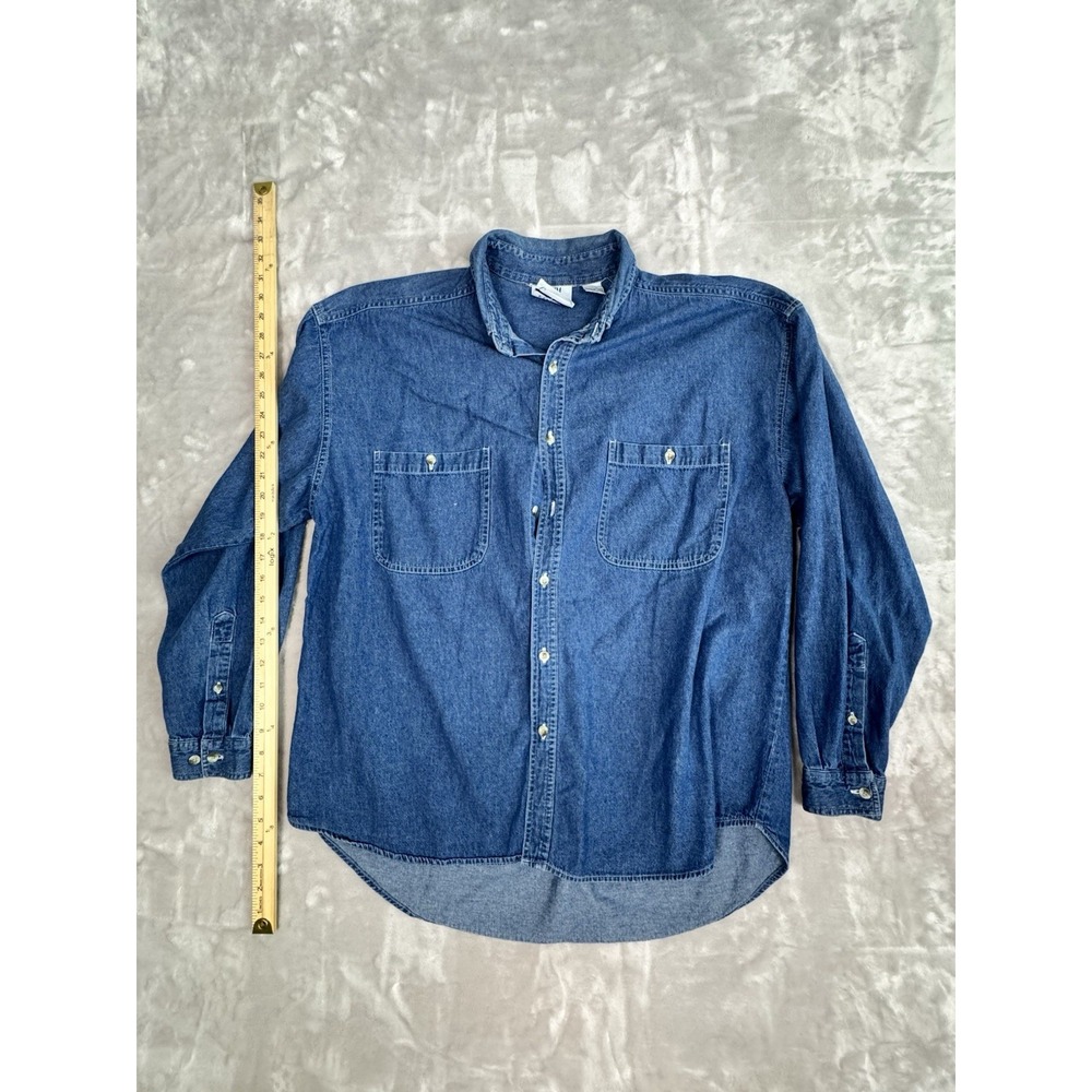 Denim Express L Blue Jean Jacket 100% Cotton